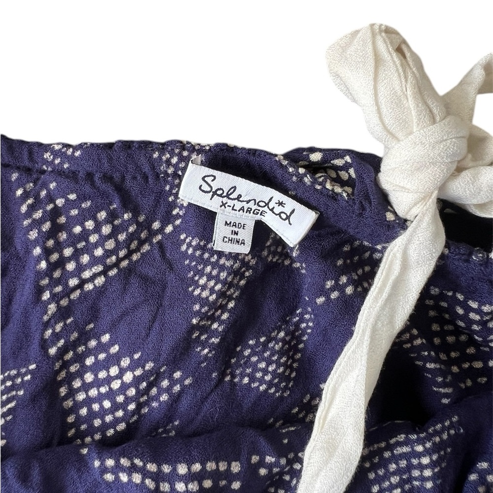 Splendid One Shoulder Geometric Ruffle Blouse | XL - Picture 4 of 6